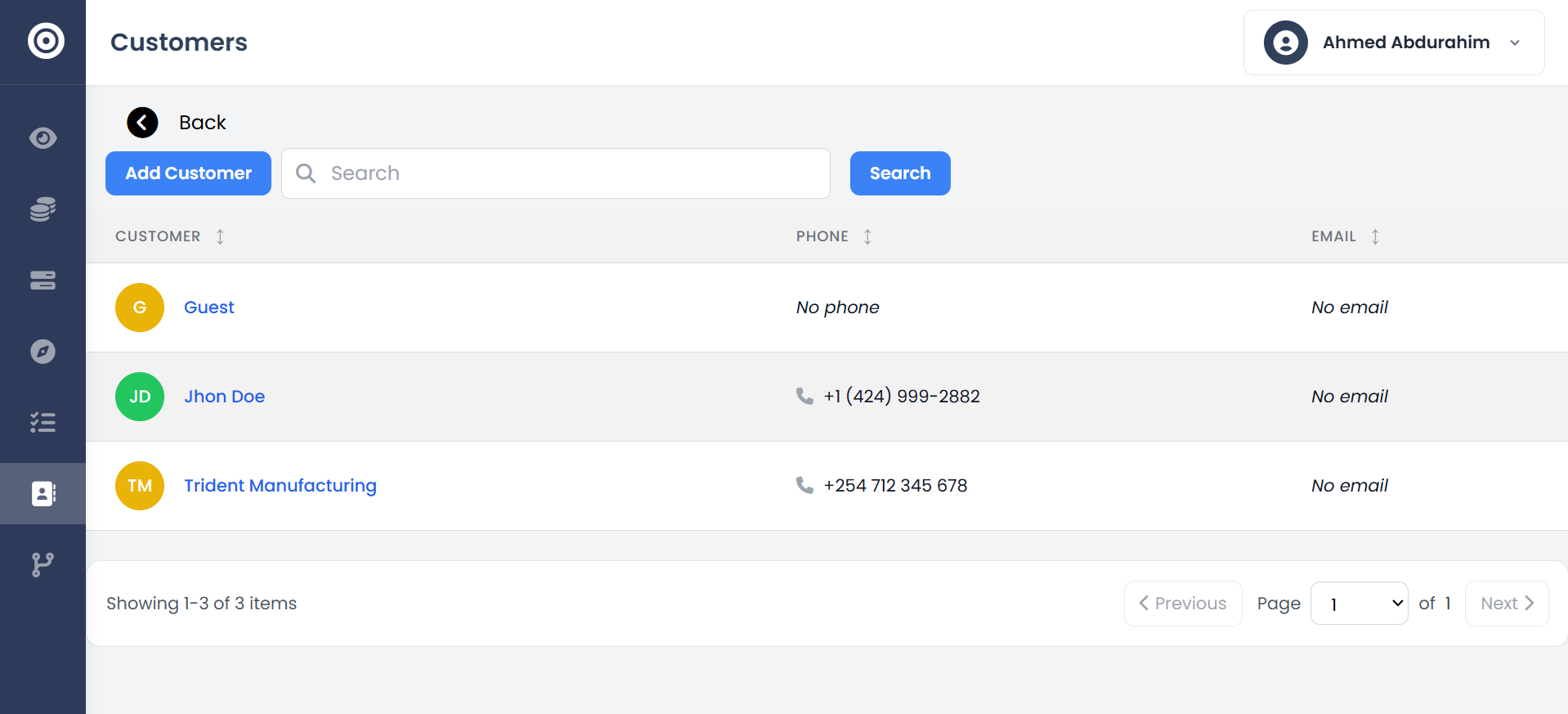 Obsidyun customer management