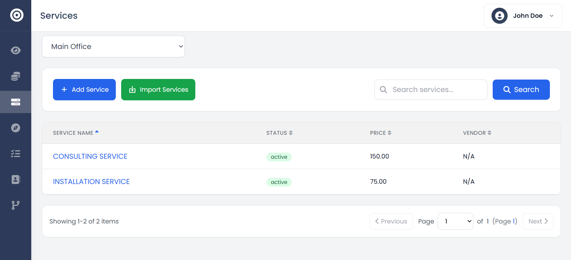 Services in Obsidyun